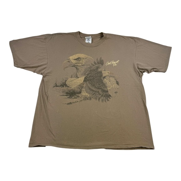 Vtg Cook Forest PA Shirt 2XL Brown Eagle Graphic Nature Wildlife Souvenir XXL - Picture 1 of 5